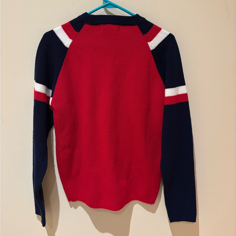Red and Navy Striped Sweater - Picture 2 of 3